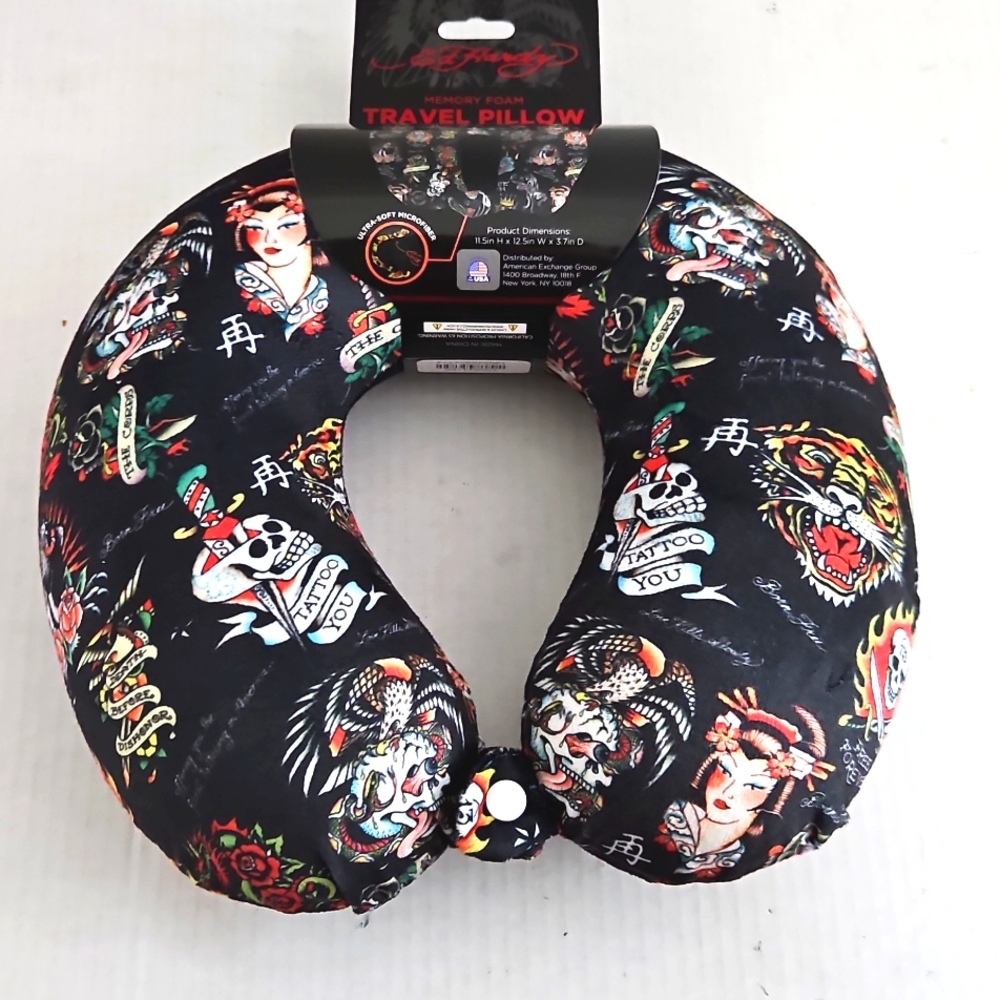 Ed Hardy NWT Travel Pillow